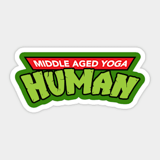 Middle Aged Yoga Human Sticker